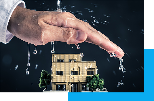 建物の雨漏りや浸水を防ぐ